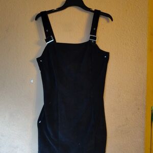 No Boundaries Black Sleeveless Sheath Dress Square Neck